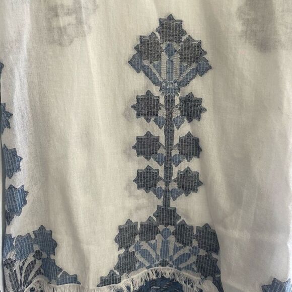 J. Jill Ocean Breeze Botanical Embroidered Poncho Top Kimono Women’s One Size - Picture 5 of 7